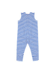 Baby Overlap Overall - White/Royal Blue