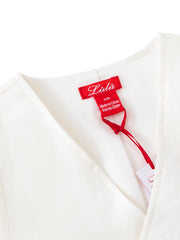 Embroidery Blazer - White