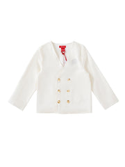 Embroidery Blazer - White