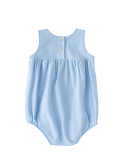 Baby Piping Romper - Blue