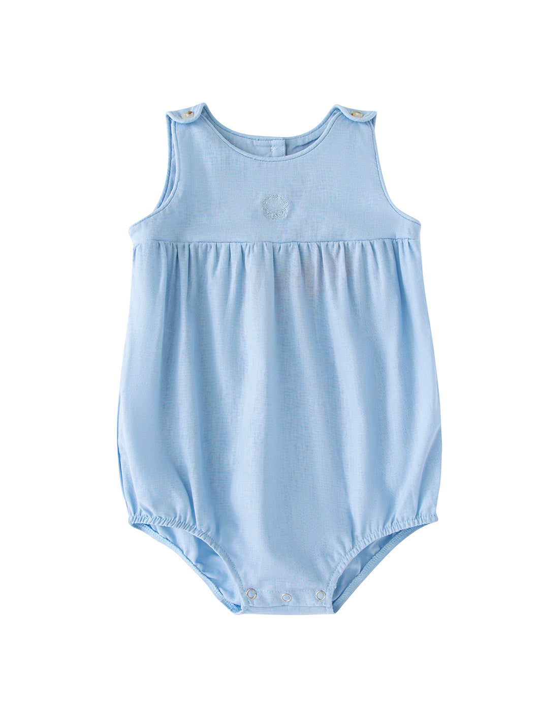 Baby Piping Romper - Blue