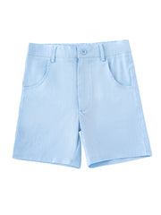 Linen Shorts Pants -  Blue