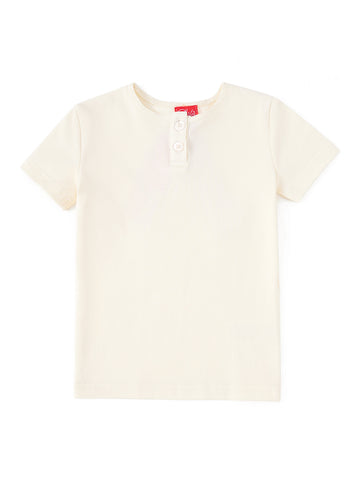 Basic front Button Short Sleeve T-shirt