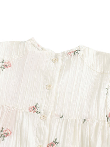 Embroidered Rose Dress