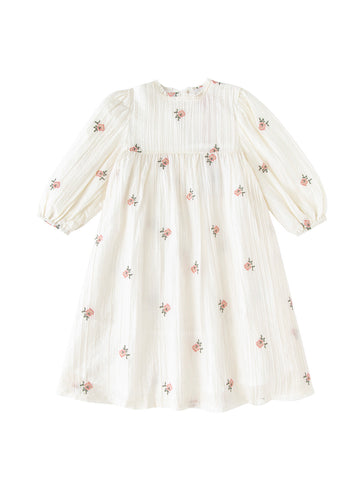 Embroidered Rose Dress