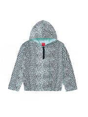 Leopard Print Hooded Top - Mint/Black