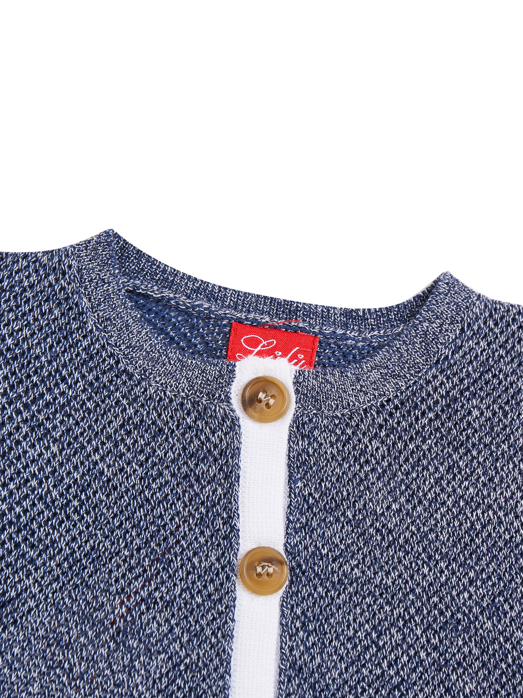 Cardigan Rectangle Mix Short Sleeve Sweater