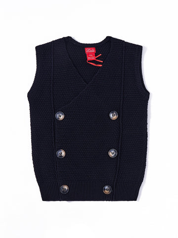 Cardigan Raised Bubble Vest