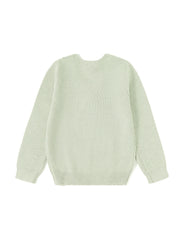 Cardigan Raised Bubble Sweater - Lt. Mint Green Mix