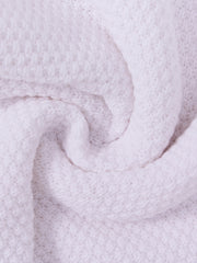 Cardigan Raised Bubble Sweater - White