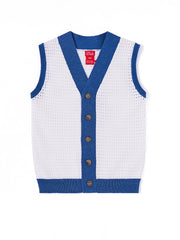 Cardigan Eyelet Combo Vest