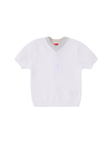 Eyelet Short Sleeve Sweater