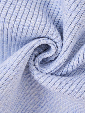 Baby Blazer Crop Length Sweater - Ice Blue