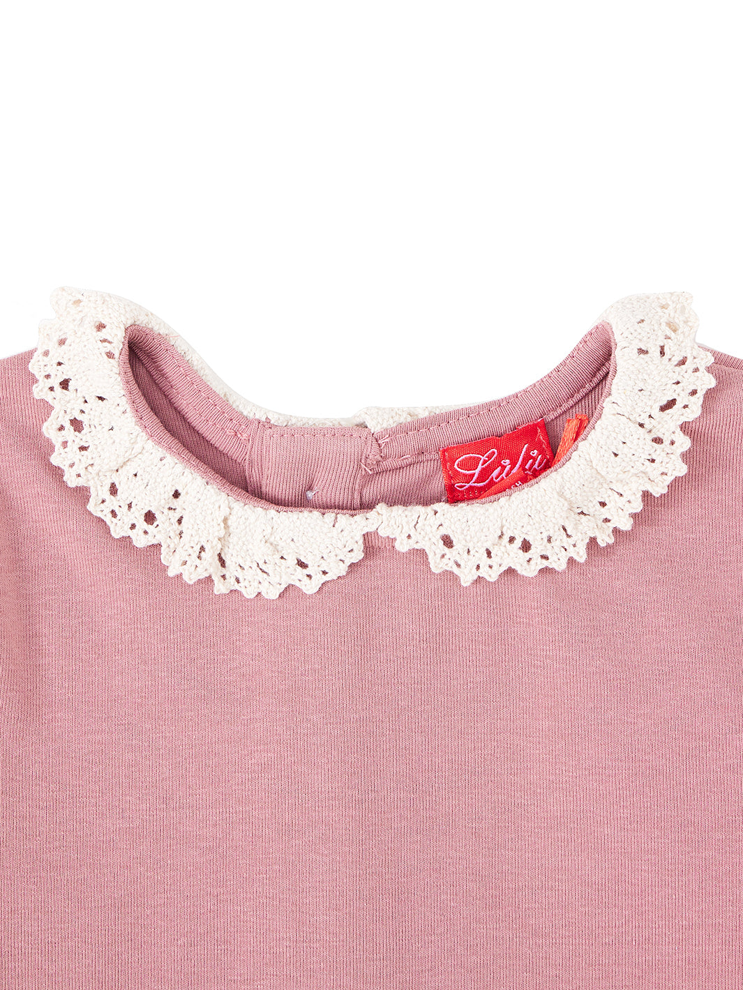 Lace Collar T-shirt - Dk. Mauve