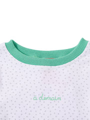 Conjunto All Over Mini Star - Blanco Combinado Verde