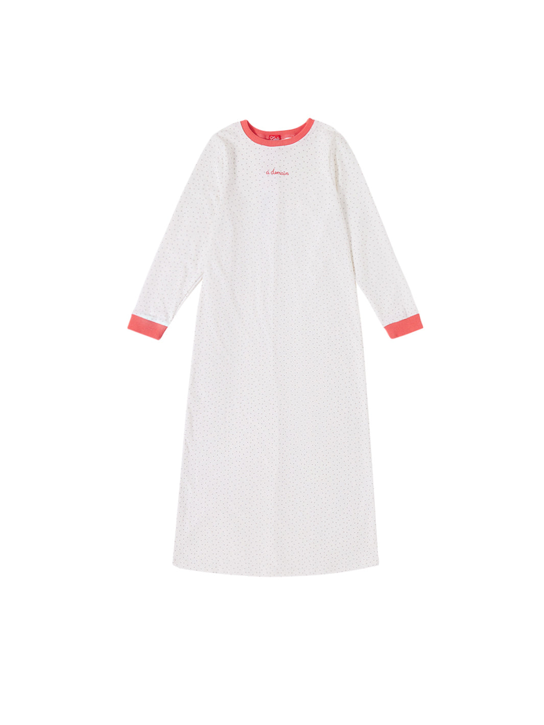 All Over Mini Heart Nightgown - Winter white