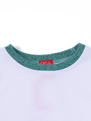 Bottom Combo Top - White Combo Deep Green