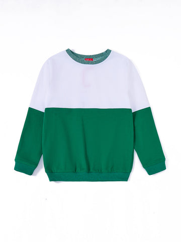 Bottom Combo Top - White Combo Deep Green