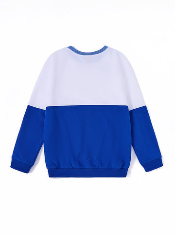 Bottom Combo Top - White/Deep Royal Blue