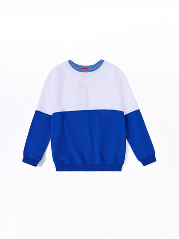 Bottom Combo Top - White/Deep Royal Blue