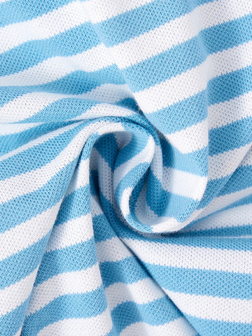Striped Polo - Blue/White