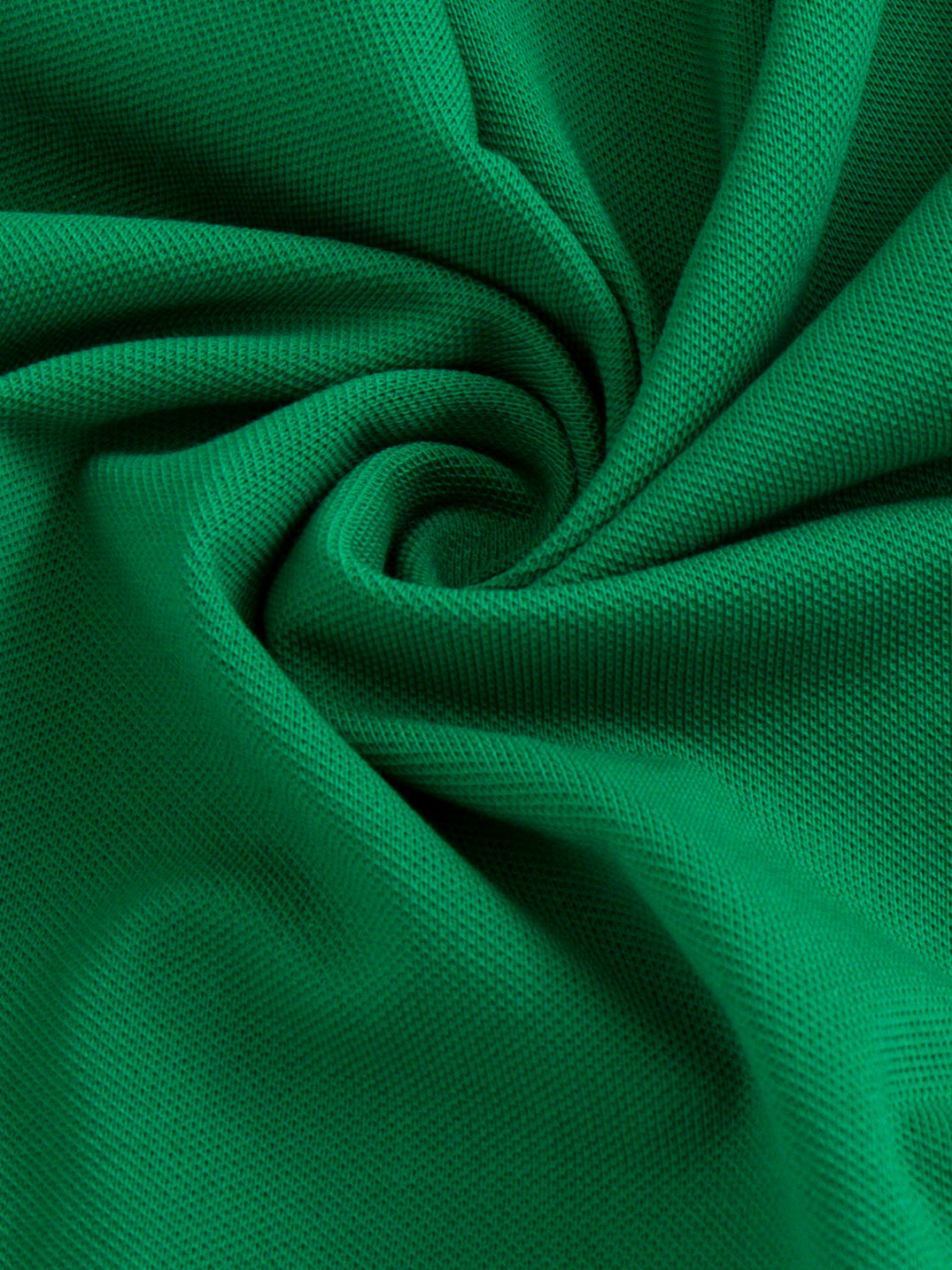 Polo a rayas con cuello - Verde oscuro