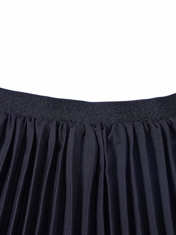 Accordion Pleated Skirt - Black