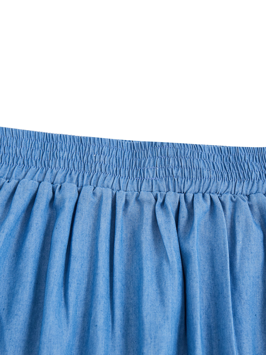 Denim Maxi Length Skirt - Lt. Blue