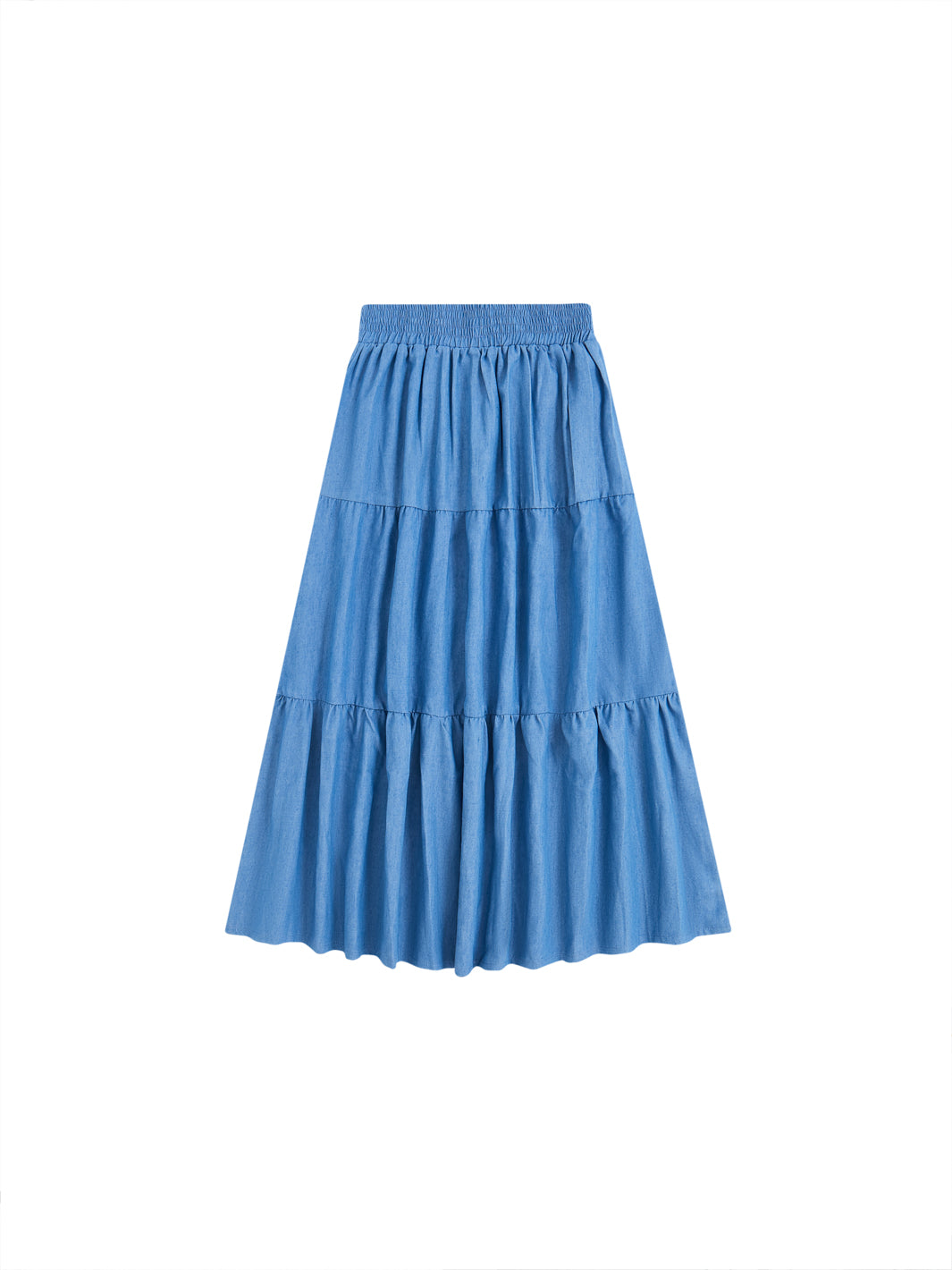 Denim Maxi Length Skirt - Lt. Blue