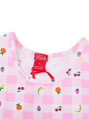 Fruit Gingham Print Jumper