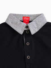 Thick Striped Sleeve Polo