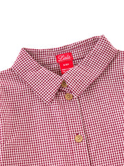 Gingham Corduroy Shirt - Burgandy