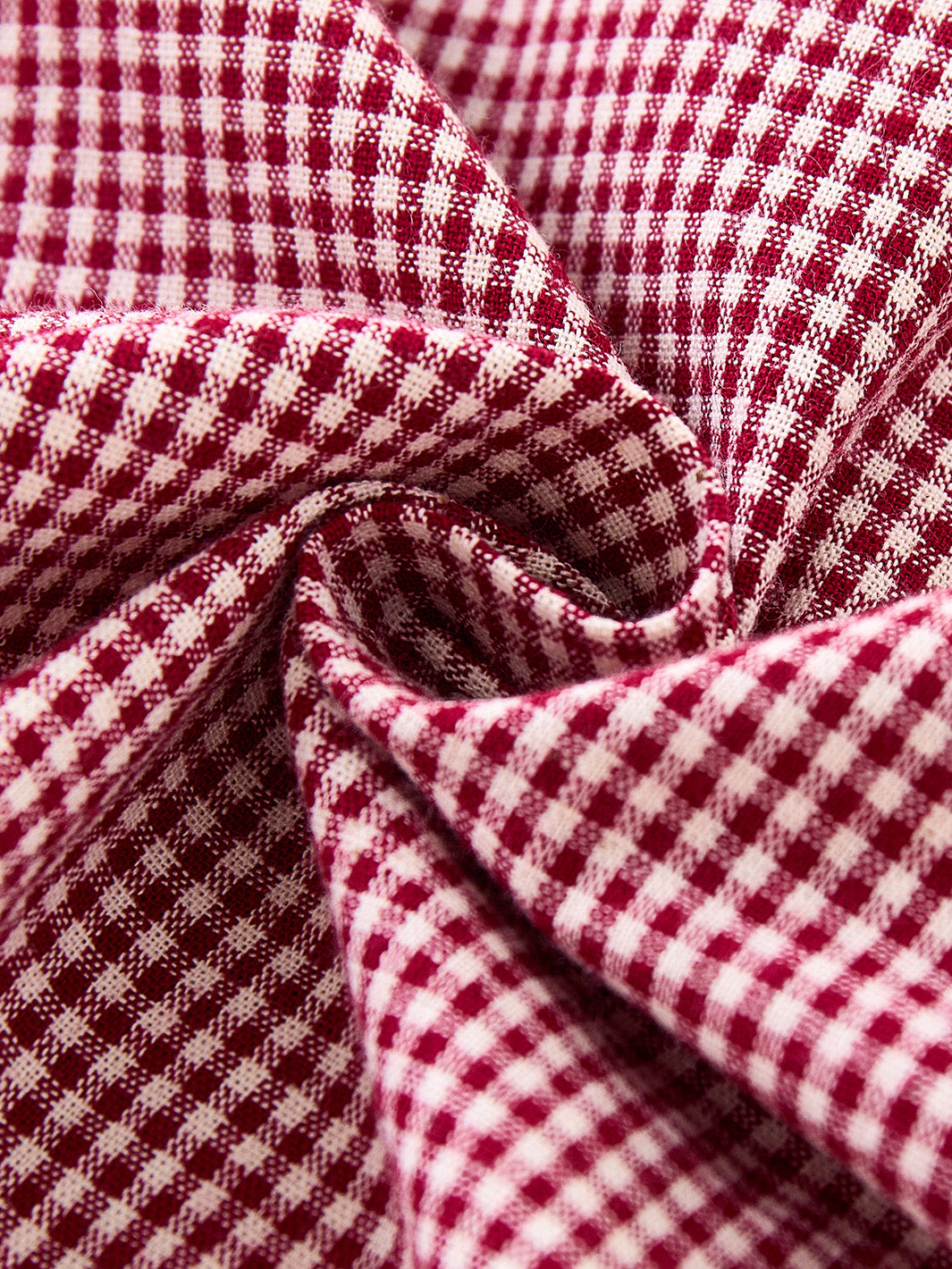 Gingham Corduroy Shirt - Burgandy