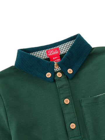 Corduroy Polo - Dk. Green