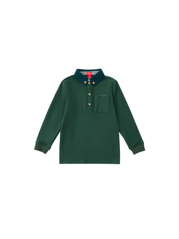 Corduroy Polo - Dk. Green