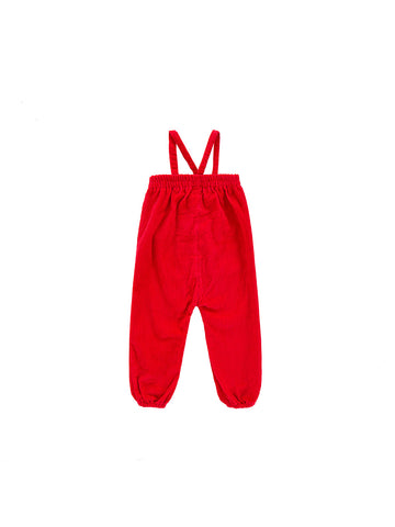 Corduroy Overall - Red