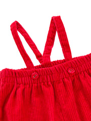 Corduroy Overall - Red