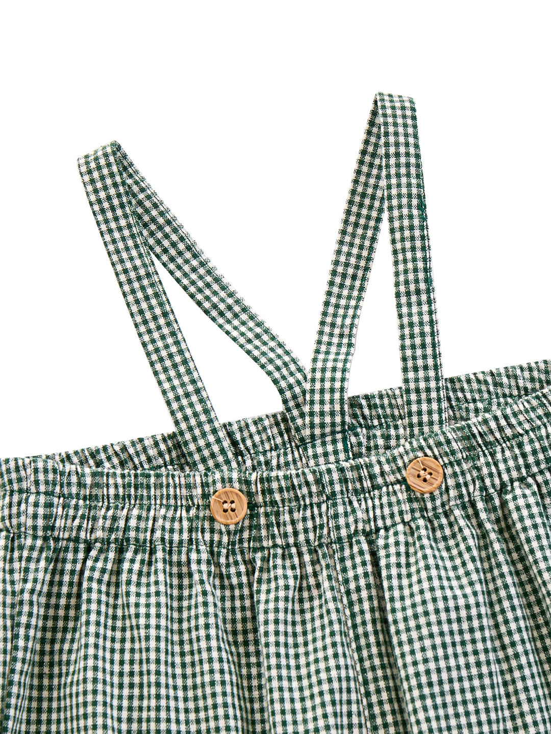 Gingham Overall - Green