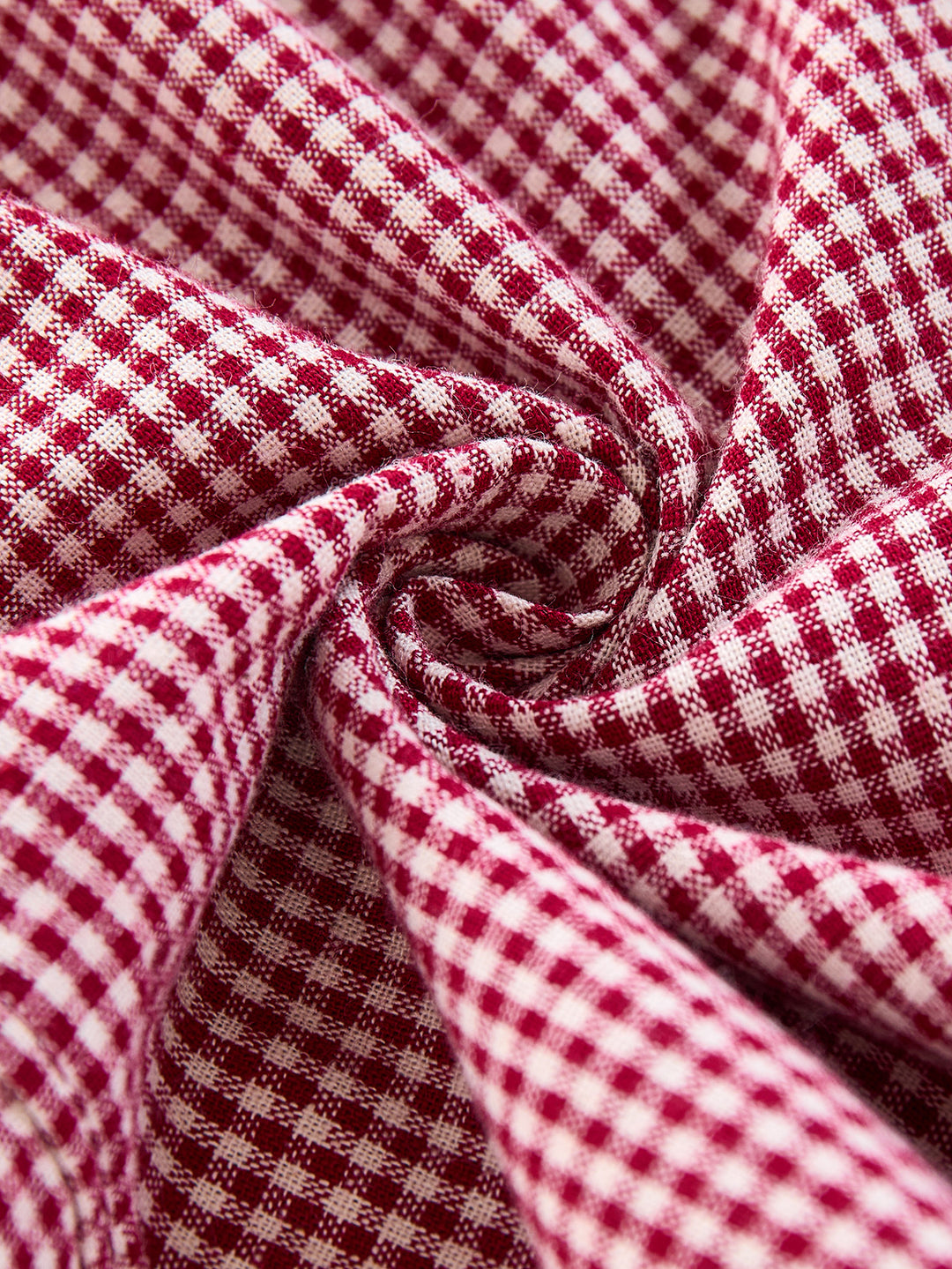 Gingham Overall - Burgandy