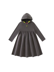 Hooded Contrast Heart Dress