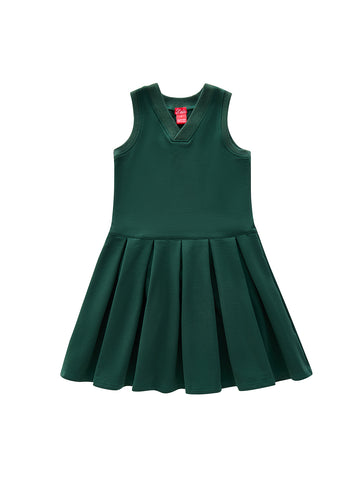 Pleated Jumper - Dk. Green