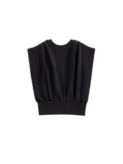 Gathered Vest - Black