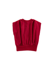 Gathered Vest - Maroon