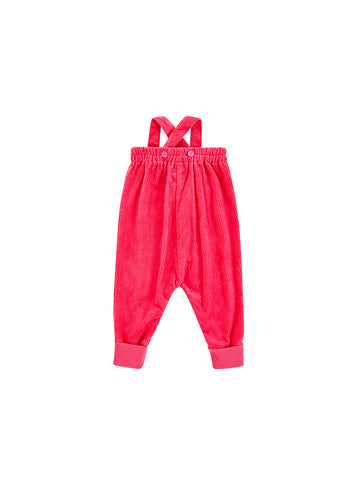 Corduroy Overall - Neon Pink