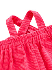 Corduroy Overall - Neon Pink