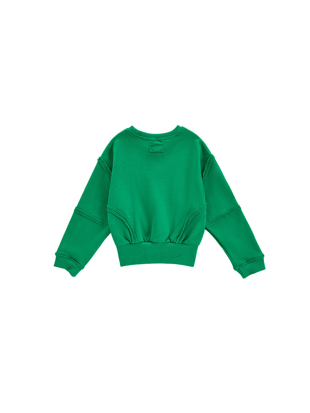 Raw Edge Crop Length Top - Fern Green