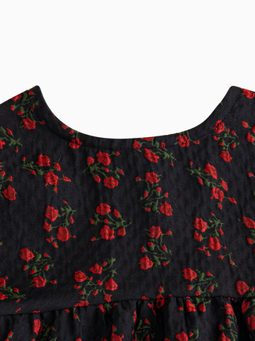 Brocade Floral Dress