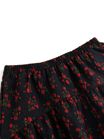 Brocade Floral Skirt