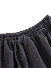 Brushed Mix Skirt - Charcoal Mix