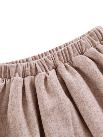 Brushed Mix Skirt - Mauve Mix